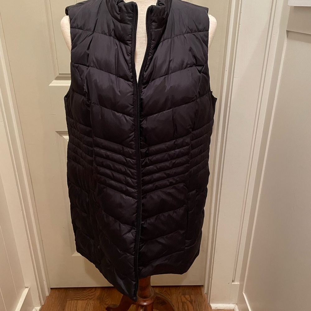 J. Jill Black Down Puffer Vest Gem